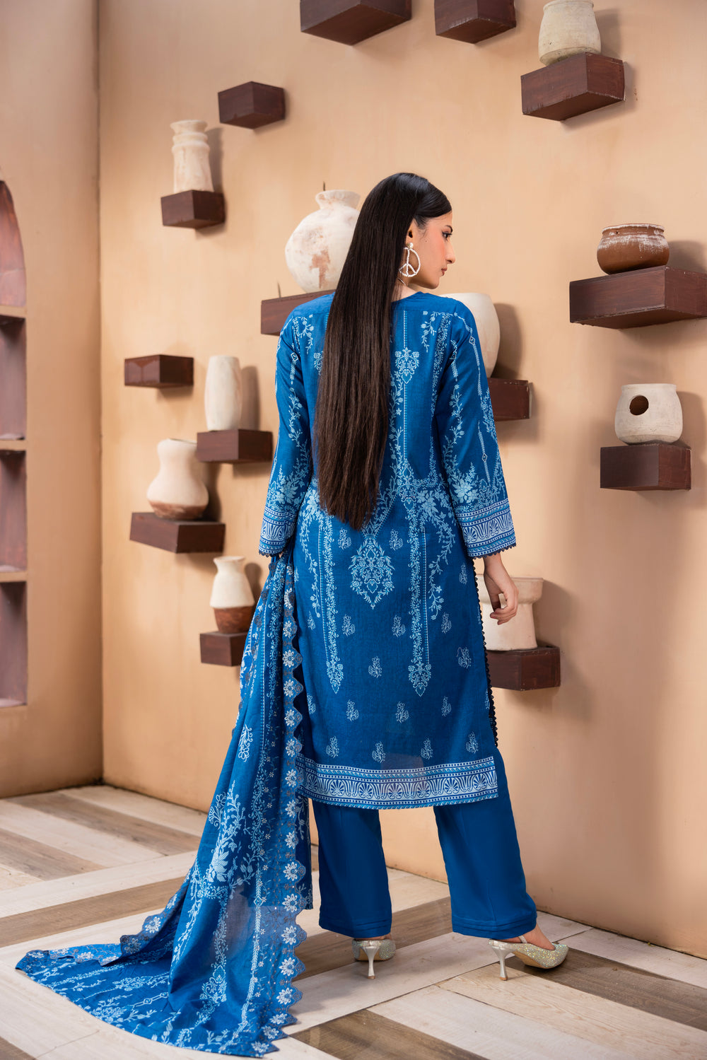 BIN NAEEM Royal Embroidery Vol-03 | 3 Piece Unstitched Cambric Suit