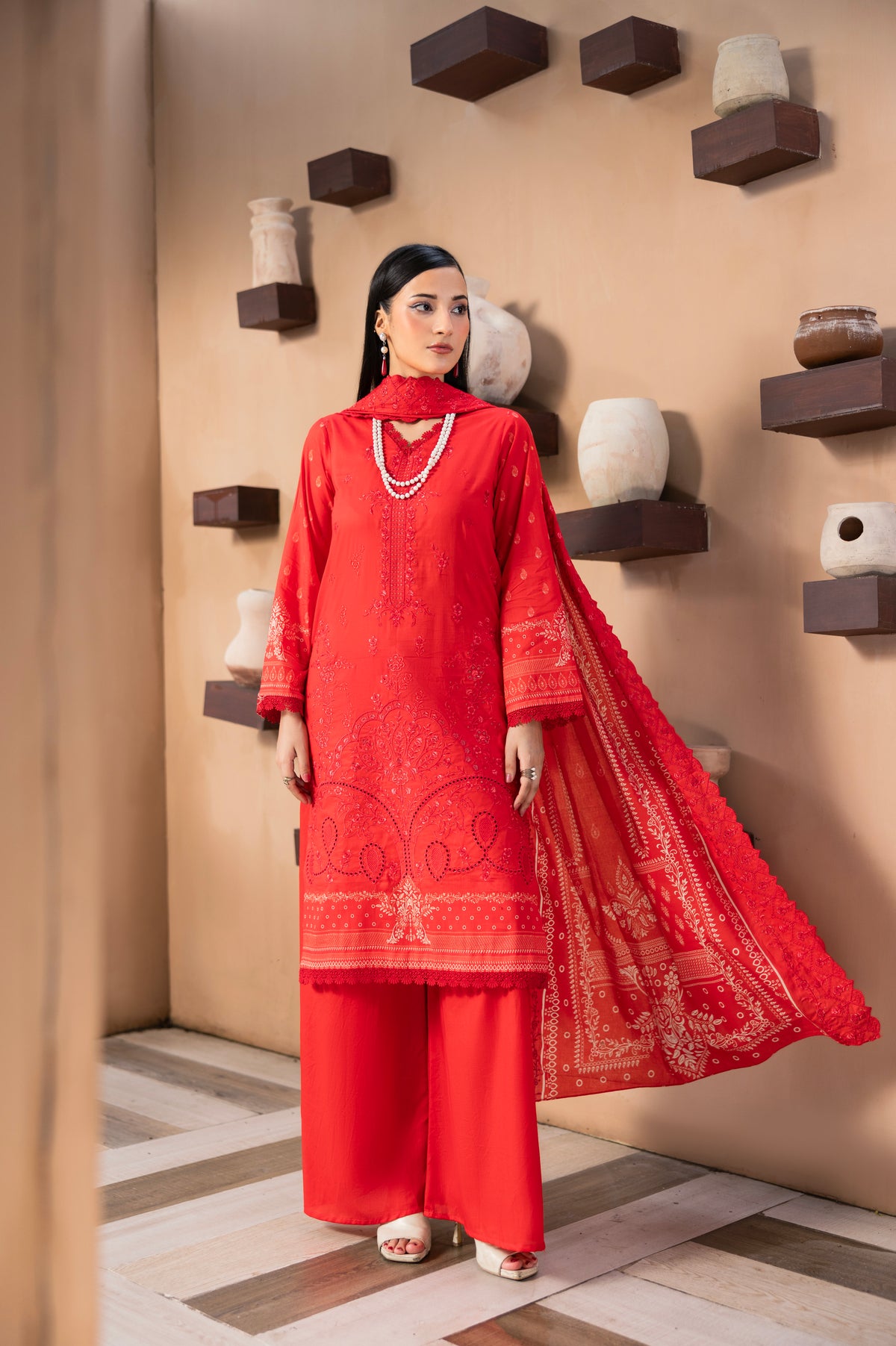 BIN NAEEM Royal Embroidery Vol-03 | 3 Piece Unstitched Cambric Suit