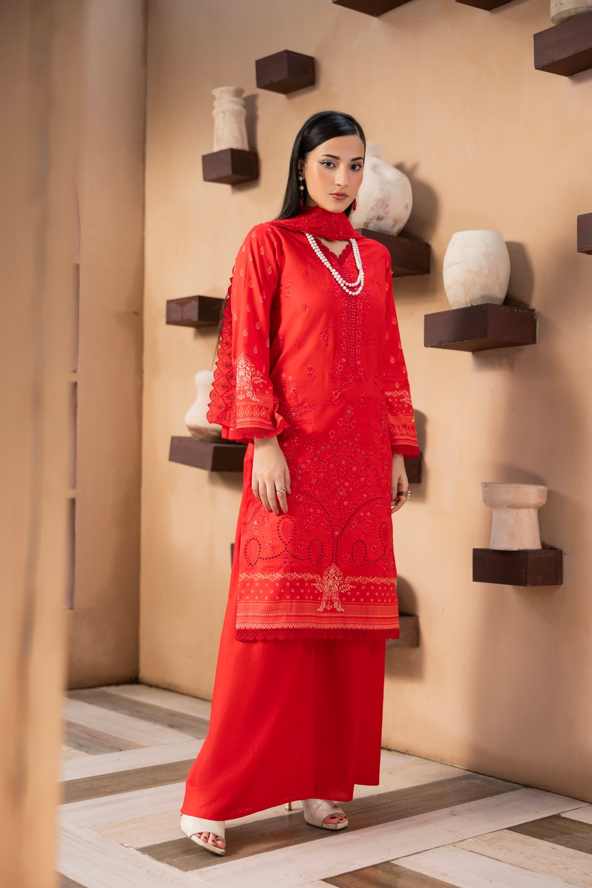 BIN NAEEM Royal Embroidery Vol-03 | 3 Piece Unstitched Cambric Suit