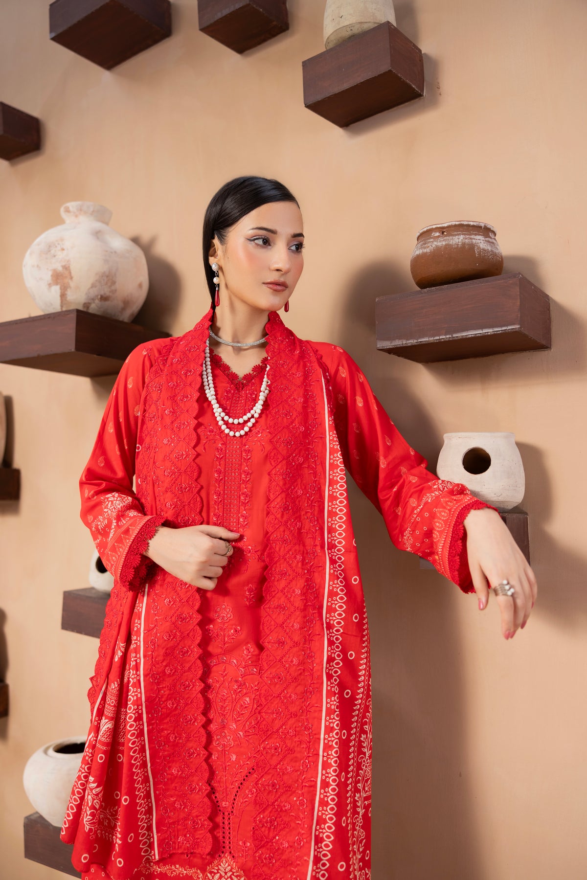 BIN NAEEM Royal Embroidery Vol-03 | 3 Piece Unstitched Cambric Suit