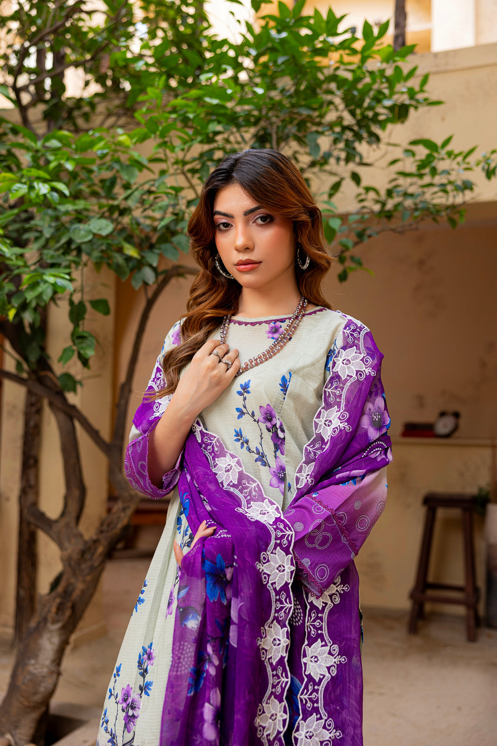 3 PIECE - EMBROIDERED UNSTITCHED LAWN SUIT