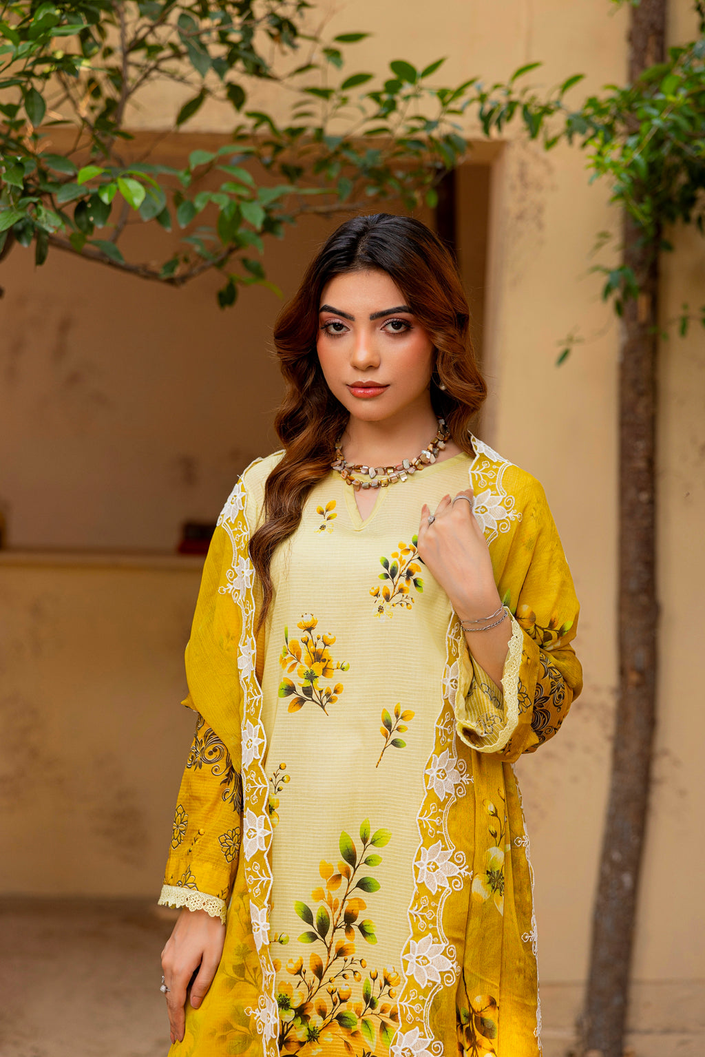 3 PIECE - EMBROIDERED UNSTITCHED LAWN SUIT