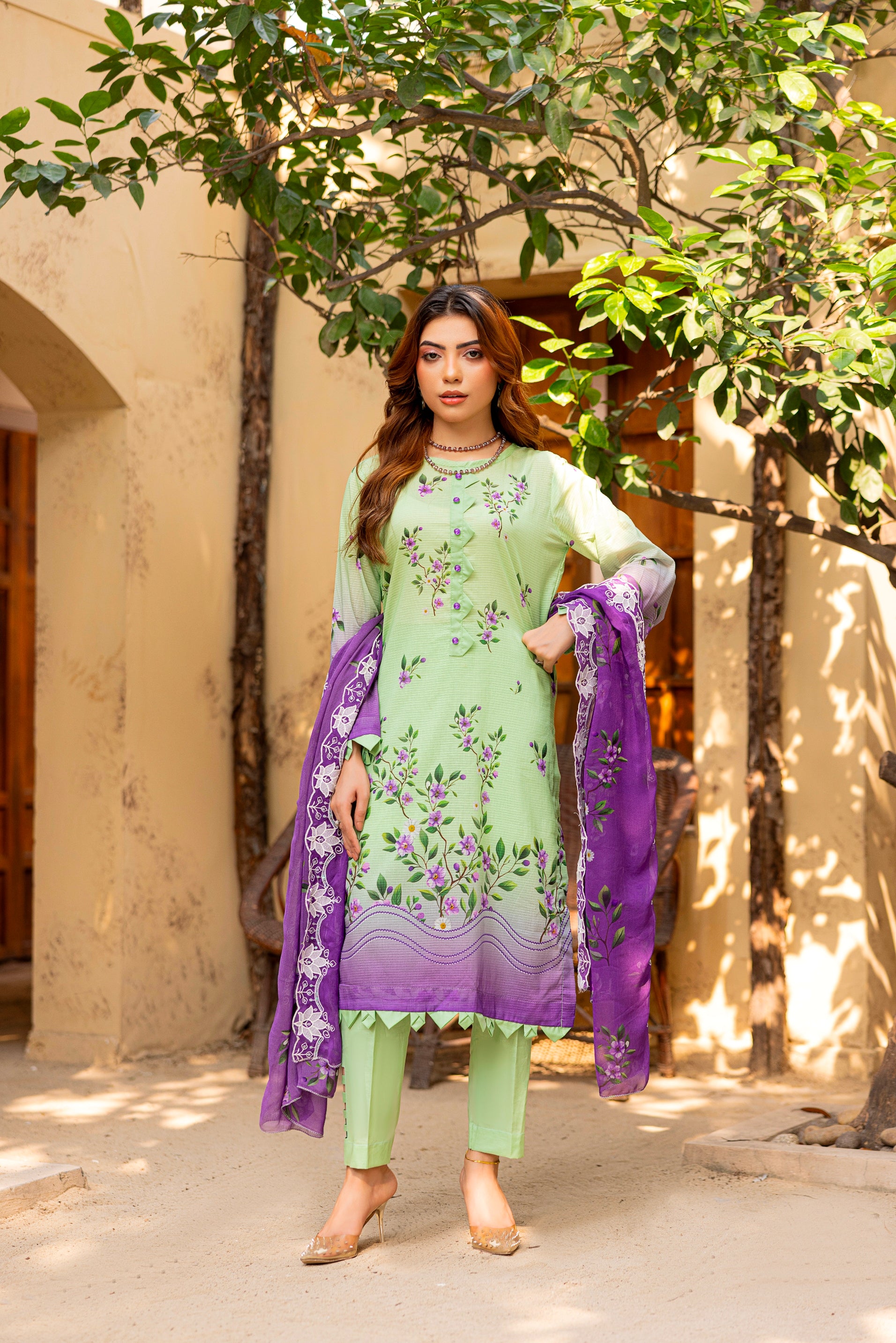3 PIECE - EMBROIDERED UNSTITCHED LAWN SUIT