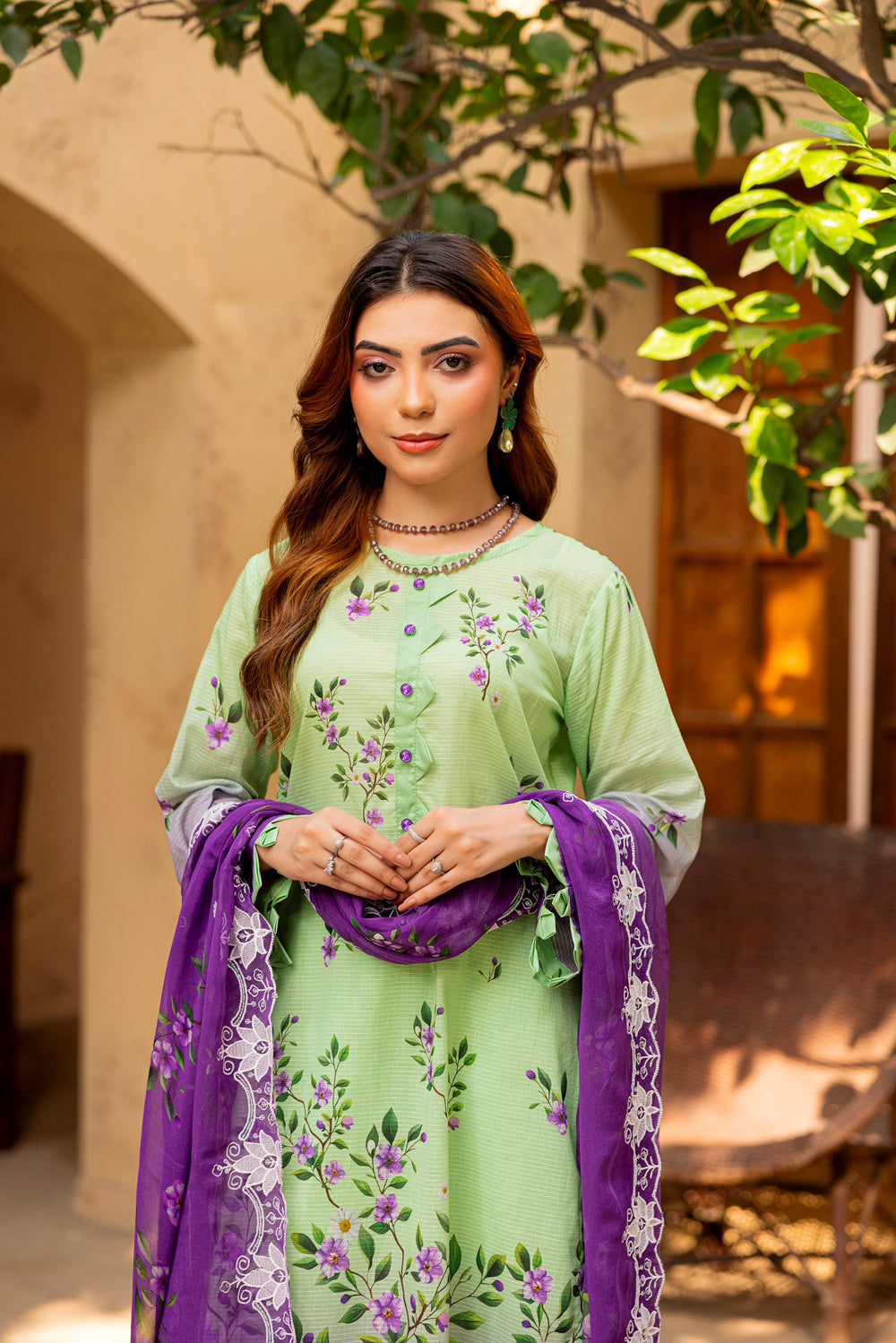 3 PIECE - EMBROIDERED UNSTITCHED LAWN SUIT