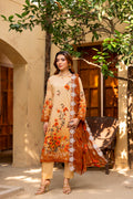 3 PIECE - EMBROIDERED UNSTITCHED LAWN SUIT