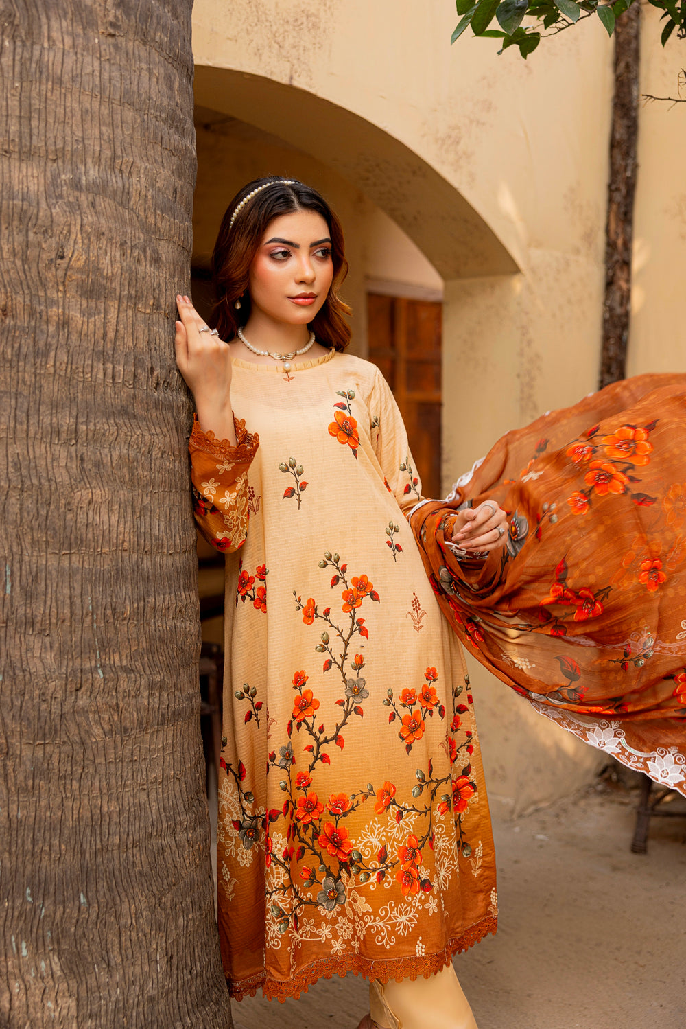 3 PIECE - EMBROIDERED UNSTITCHED LAWN SUIT