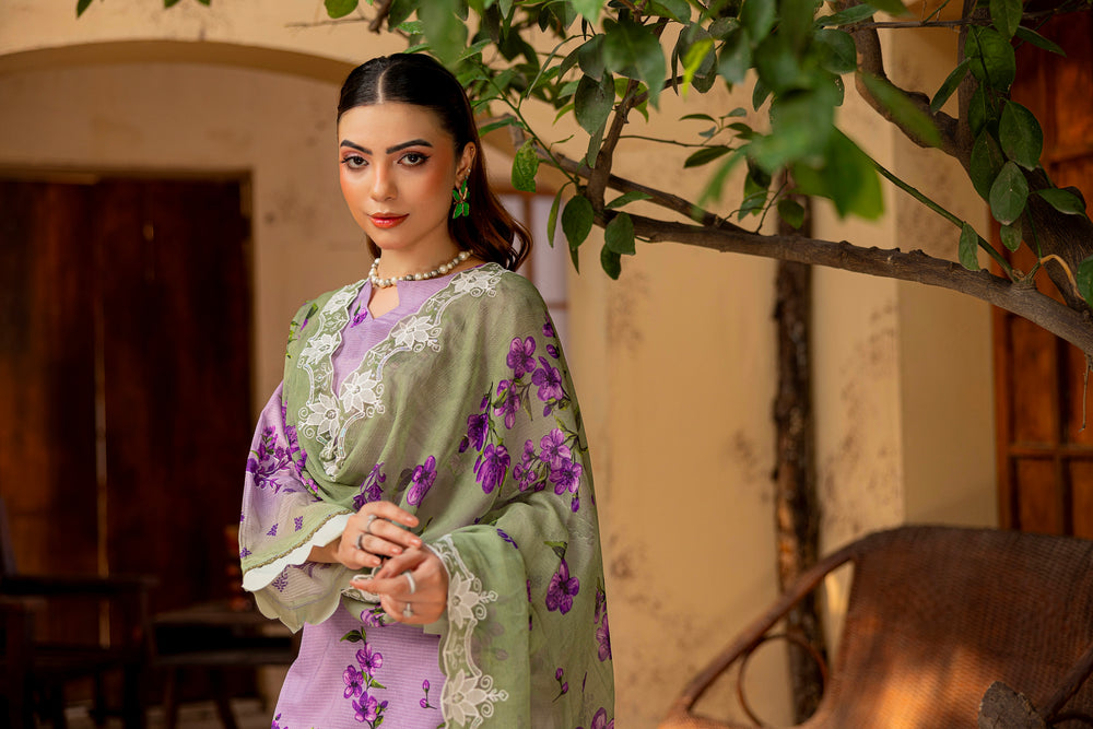 3 PIECE - EMBROIDERED UNSTITCHED LAWN SUIT
