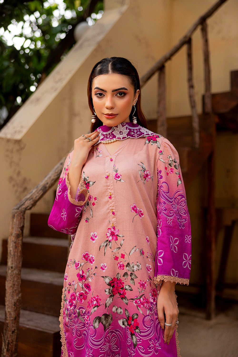 3 PIECE - EMBROIDERED UNSTITCHED LAWN SUIT