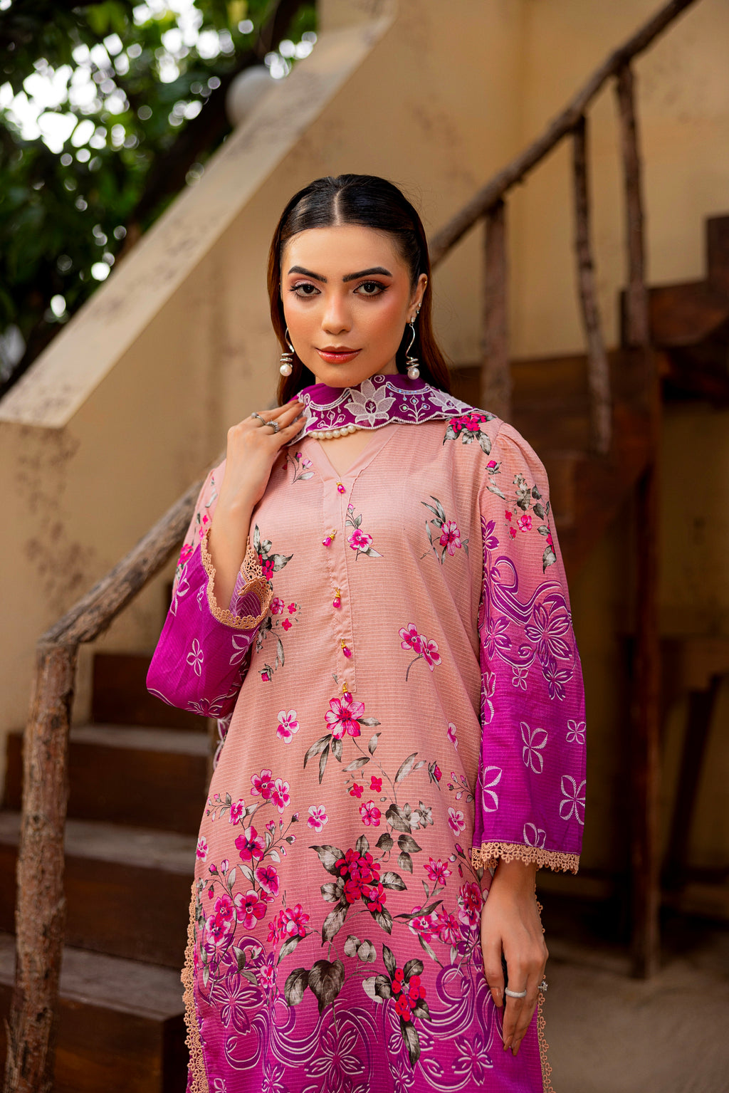 3 PIECE - EMBROIDERED UNSTITCHED LAWN SUIT