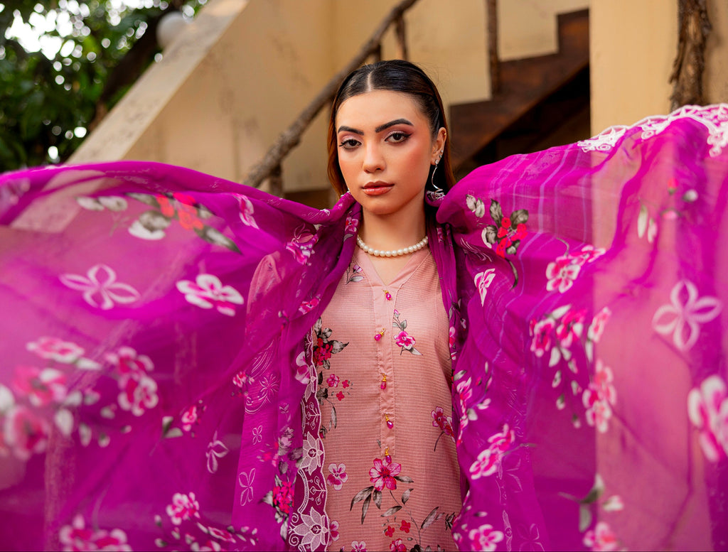 3 PIECE - EMBROIDERED UNSTITCHED LAWN SUIT