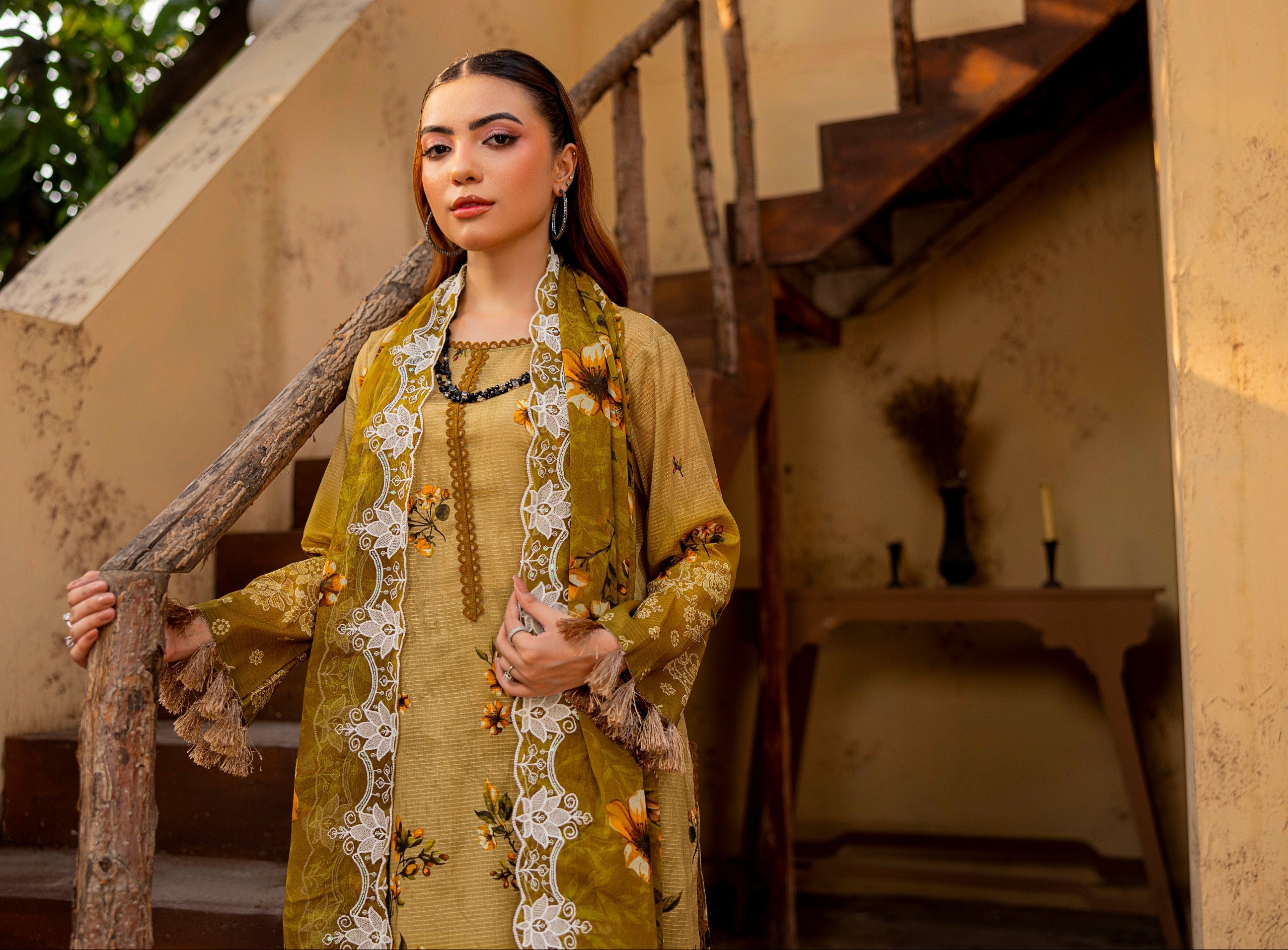 3 PIECE - EMBROIDERED UNSTITCHED LAWN SUIT