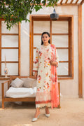 3 PIECE - UNSTITCHED EMBROIDERED LAWN SUIT