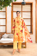 3 PIECE - UNSTITCHED EMBROIDERED LAWN SUIT