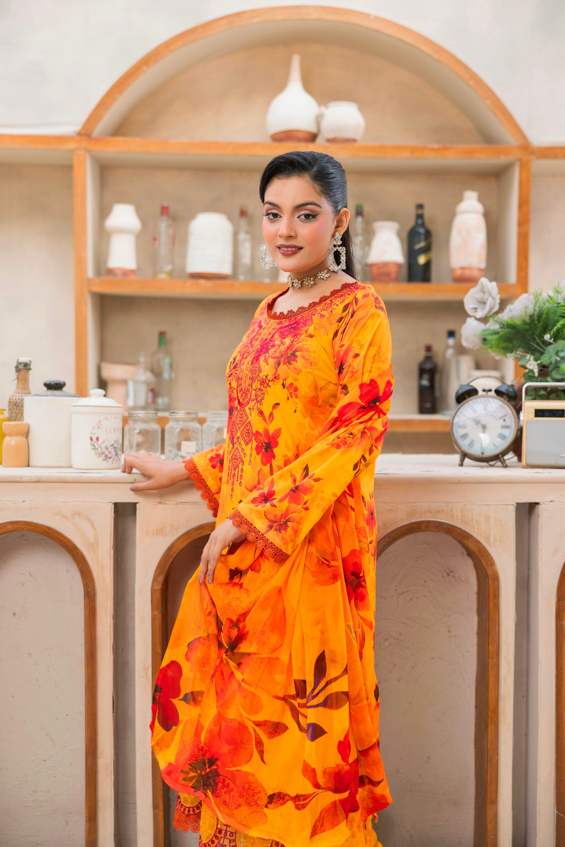 3 PIECE - UNSTITCHED EMBROIDERED LAWN SUIT