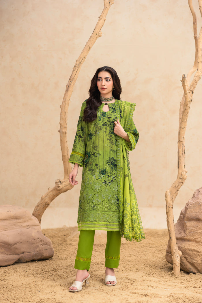 BIN NAEEM Royal Embroidery Vol-02 | 3 Piece Unstitched Cambric Suit