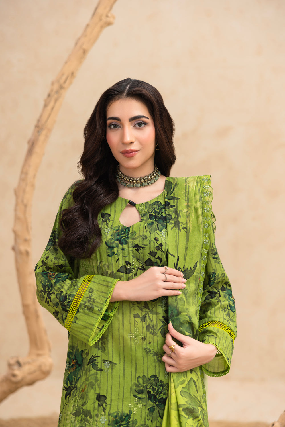 BIN NAEEM Royal Embroidery Vol-02 | 3 Piece Unstitched Cambric Suit