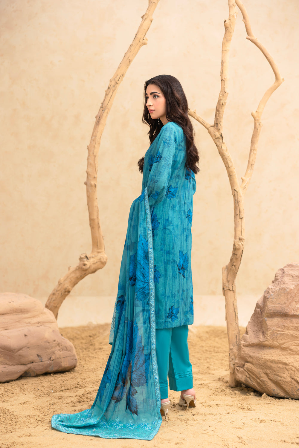 BIN NAEEM Royal Embroidery Vol-02 | 3 Piece Unstitched Cambric Suit