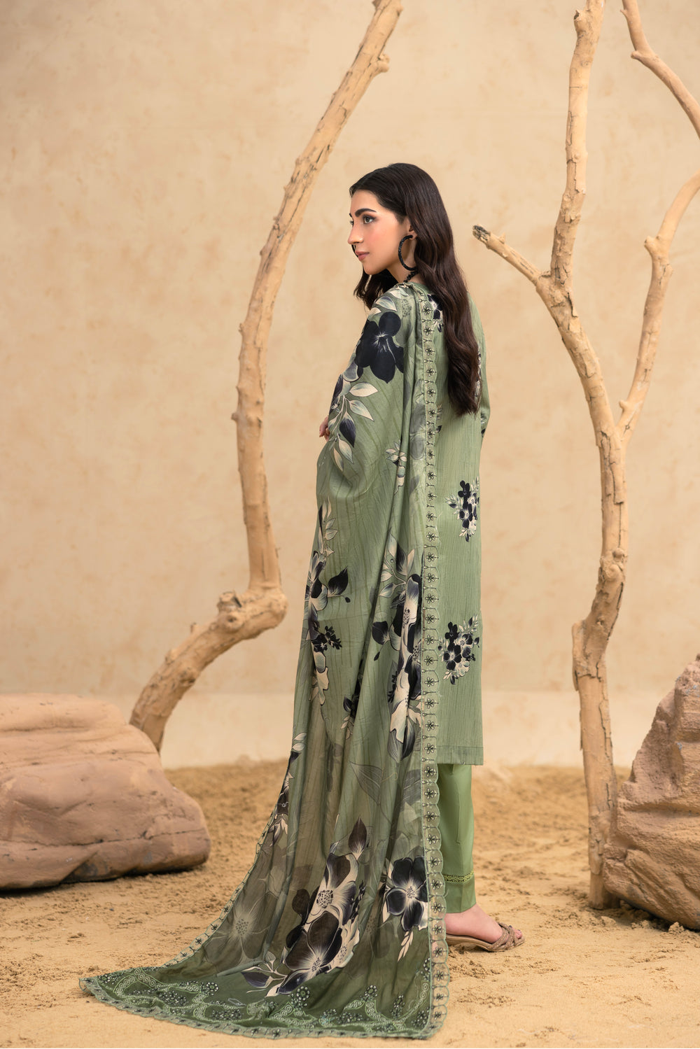 BIN NAEEM Royal Embroidery Vol-02 | 3 Piece Unstitched Cambric Suit
