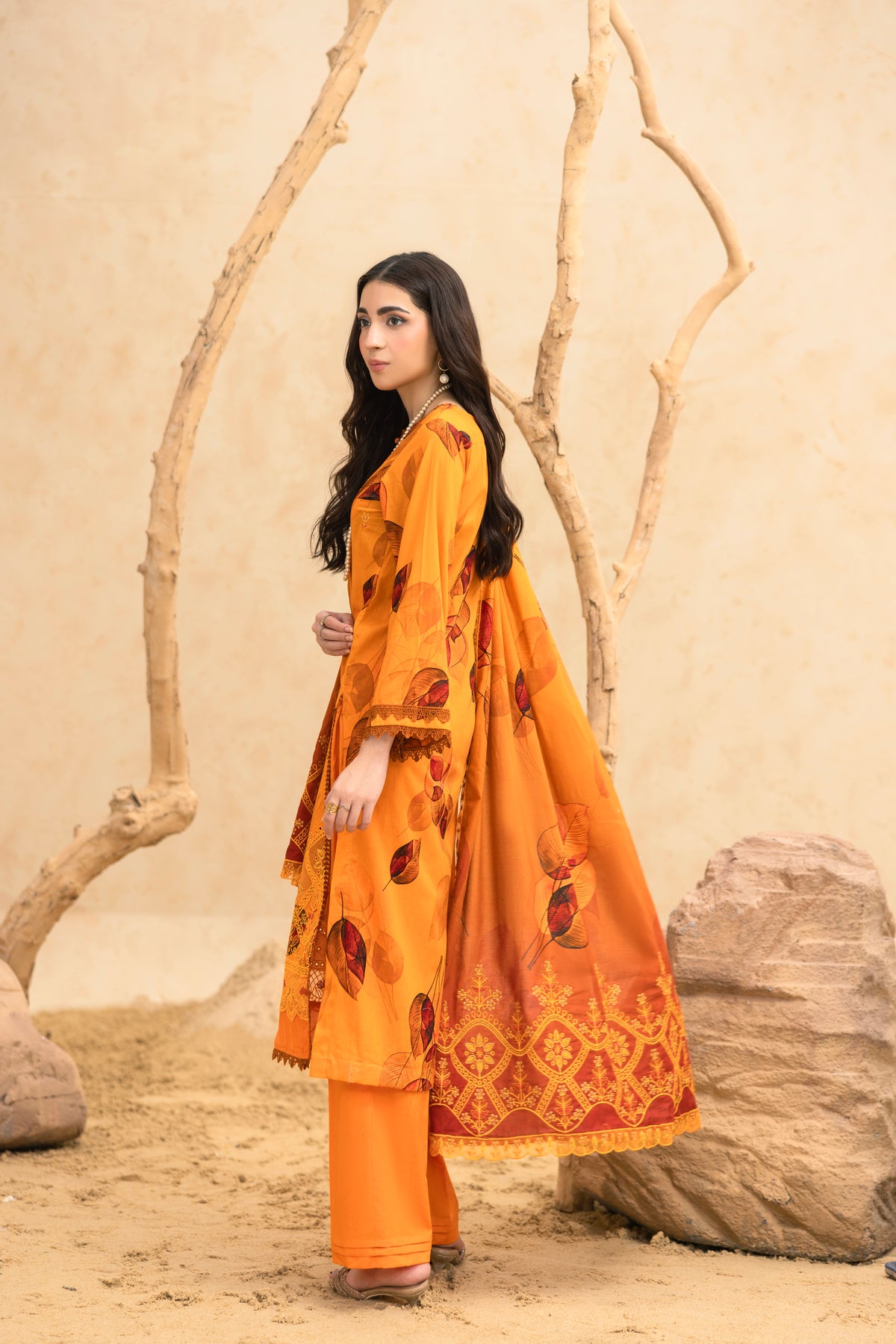 BIN NAEEM Royal Embroidery Vol-02 | 3 Piece Unstitched Cambric Suit