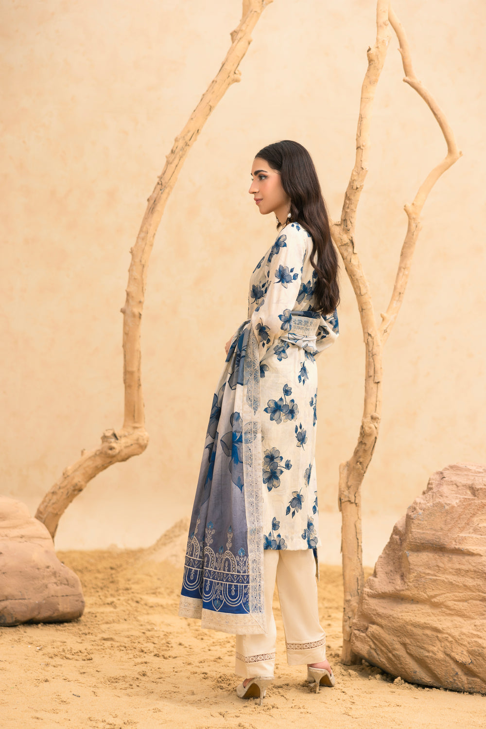 BIN NAEEM Royal Embroidery Vol-02 | 3 Piece Unstitched Cambric Suit