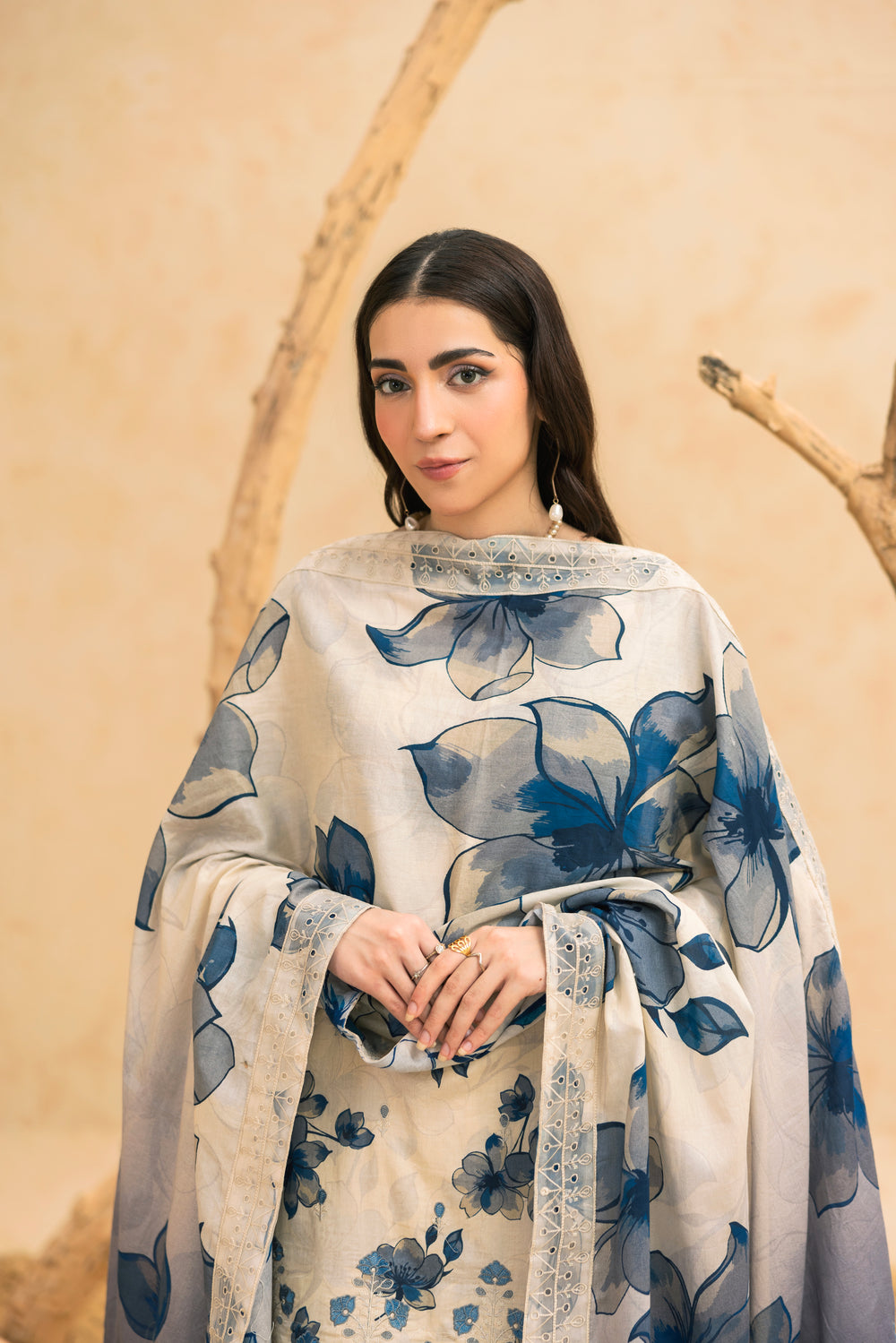 BIN NAEEM Royal Embroidery Vol-02 | 3 Piece Unstitched Cambric Suit
