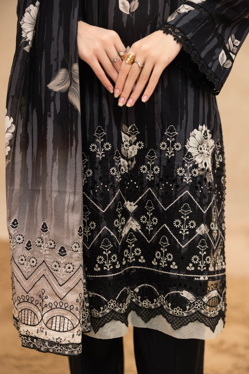 BIN NAEEM Royal Embroidery Vol-02 | 3 Piece Unstitched Cambric Suit