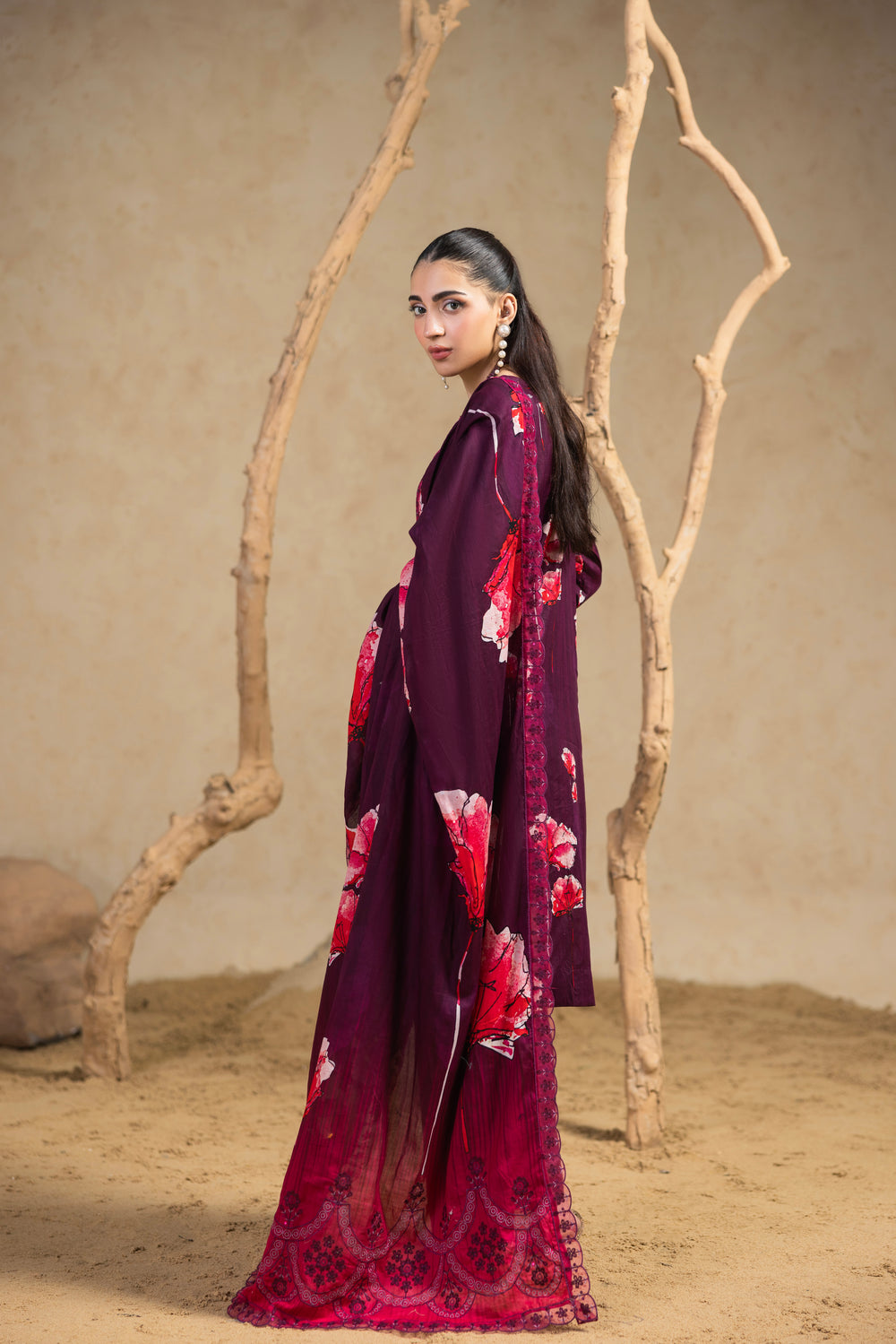 BIN NAEEM Royal Embroidery Vol-02 | 3 Piece Unstitched Cambric Suit