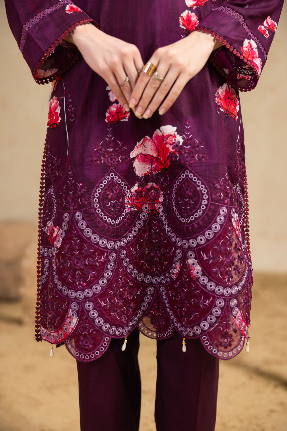BIN NAEEM Royal Embroidery Vol-02 | 3 Piece Unstitched Cambric Suit