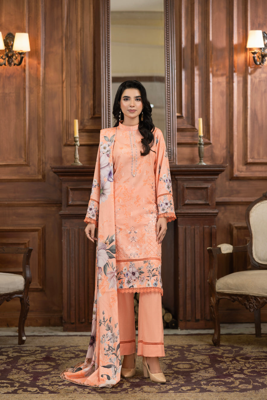 AZURA Karandi Embroidery Vol-05 | 3 Piece Unstitched Karandi Suit