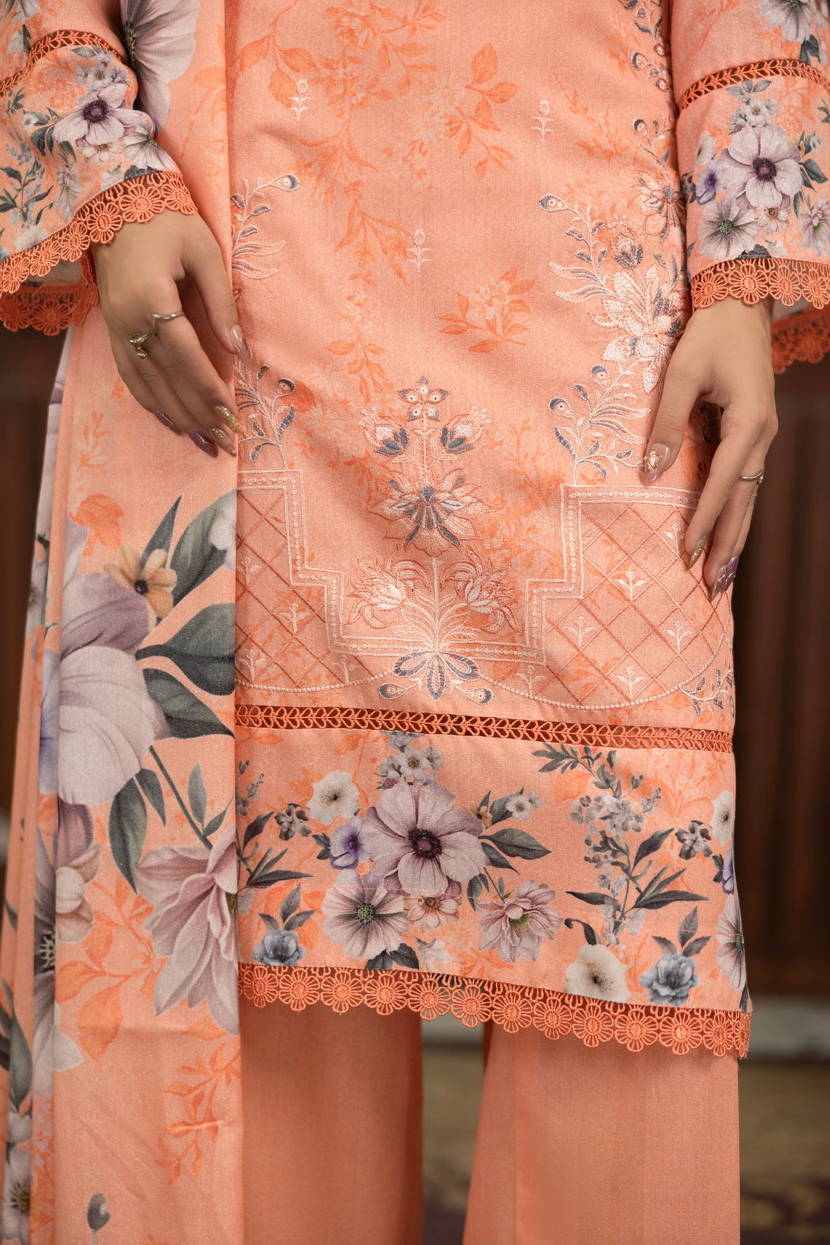 AZURA Karandi Embroidery Vol-05 | 3 Piece Unstitched Karandi Suit