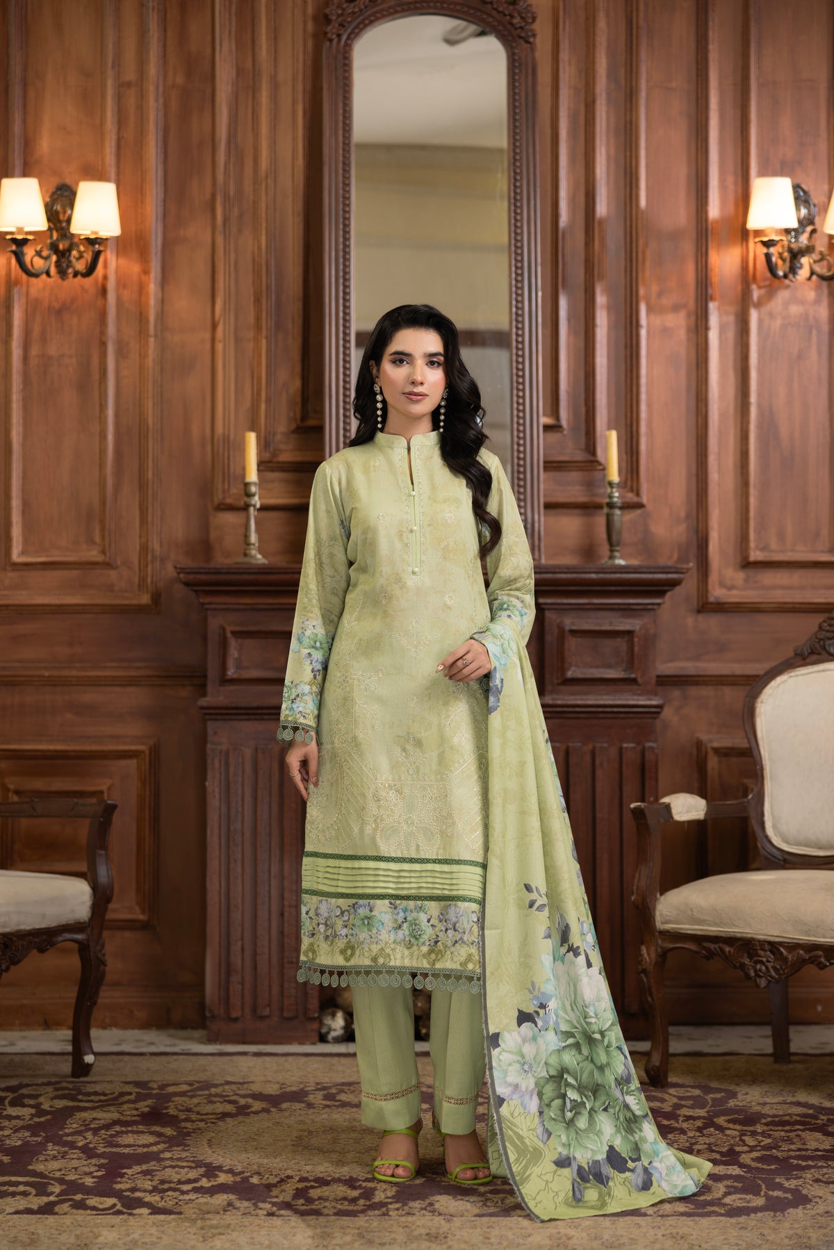 AZURA Karandi Embroidery Vol-05 | 3 Piece Unstitched Karandi Suit