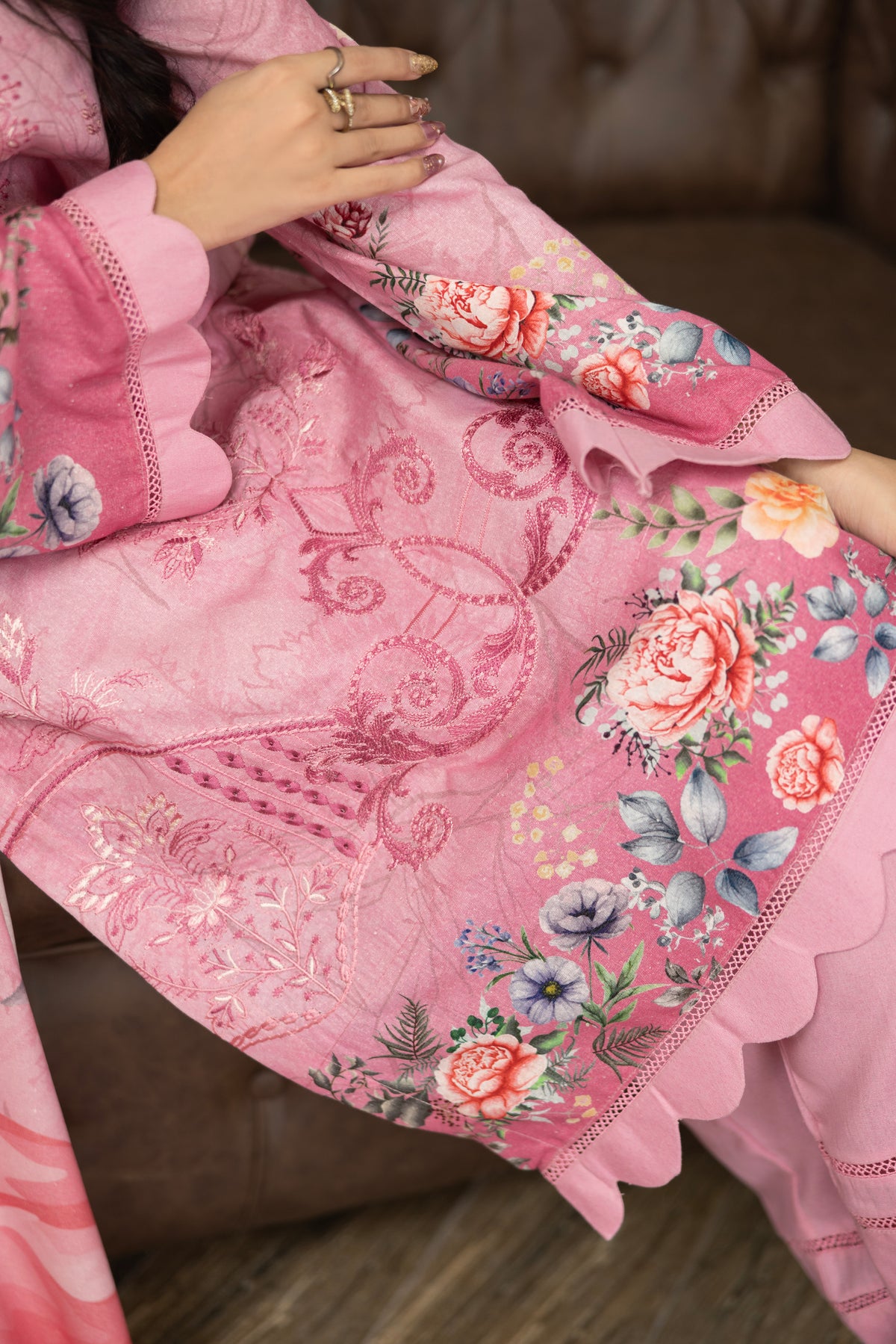 AZURA Karandi Embroidery Vol-05 | 3 Piece Unstitched Karandi Suit