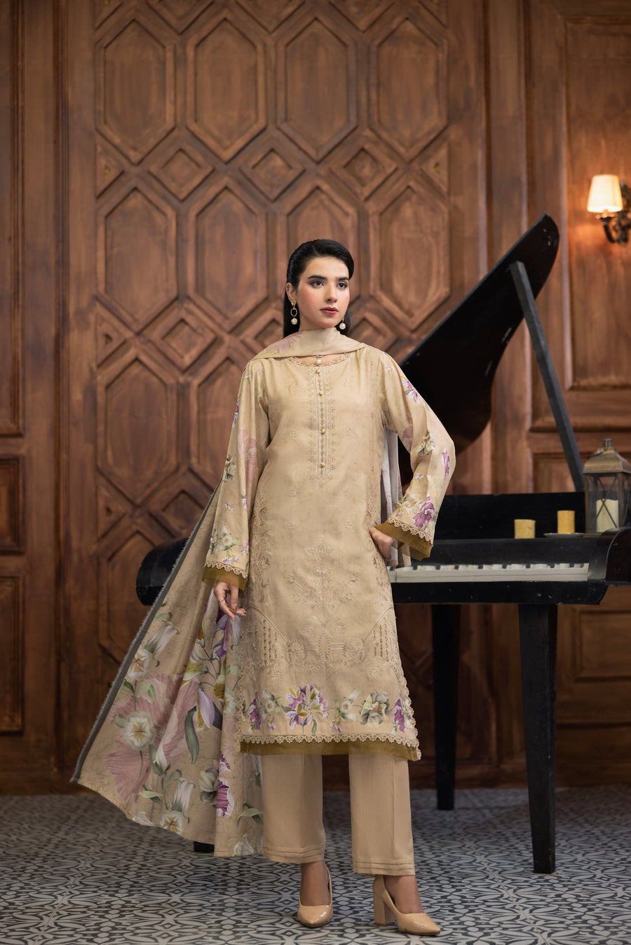 AZURA Karandi Embroidery Vol-05 | 3 Piece Unstitched Karandi Suit