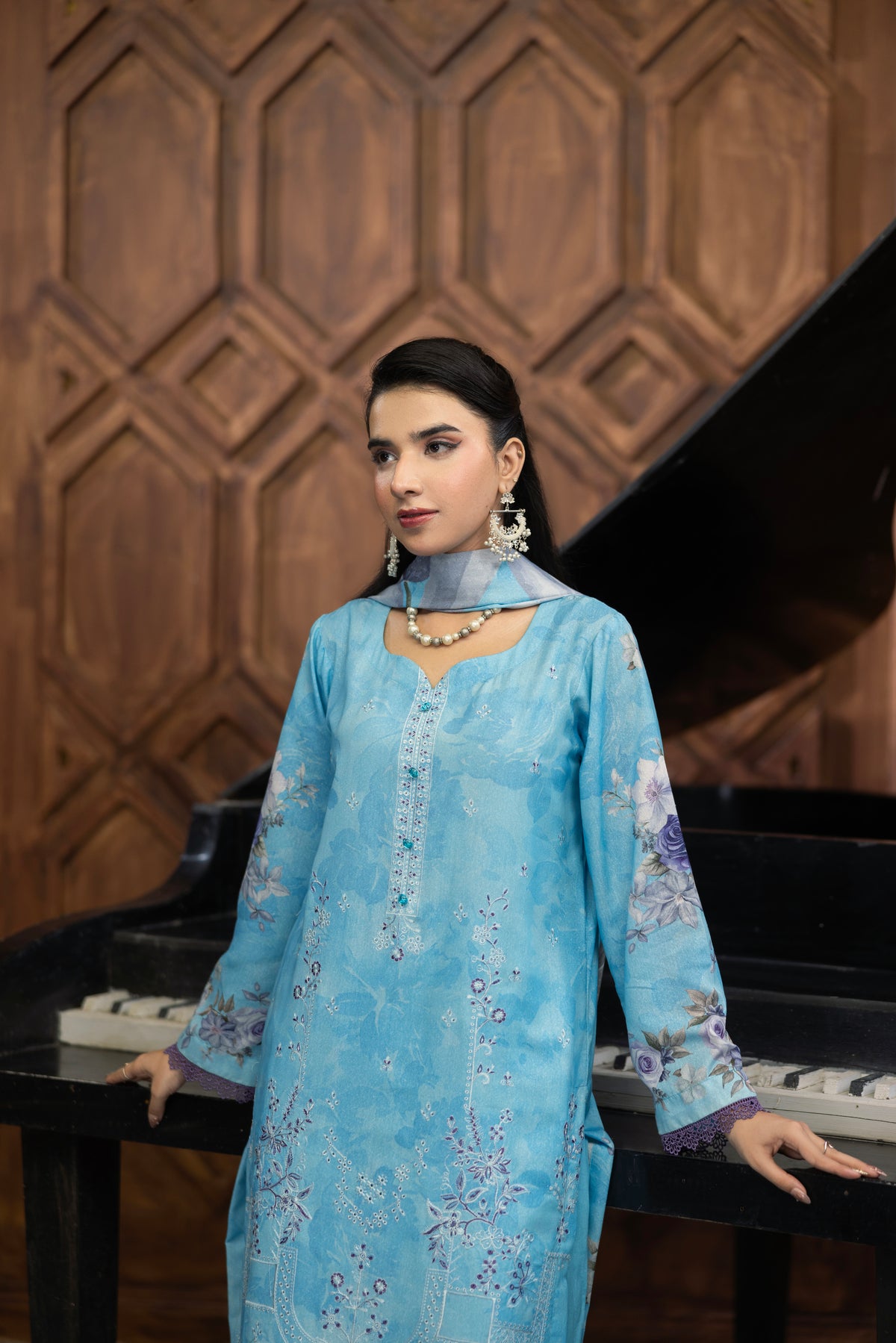AZURA Karandi Embroidery Vol-05 | 3 Piece Unstitched Karandi Suit