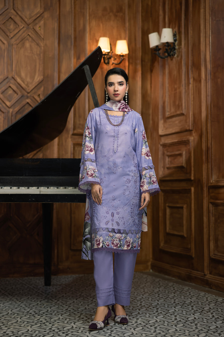 AZURA Karandi Embroidery Vol-05 | 3 Piece Unstitched Karandi Suit