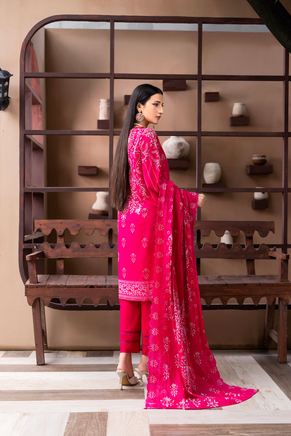 BIN NAEEM Royal Embroidery Vol-03 | 3 Piece Unstitched Cambric Suit