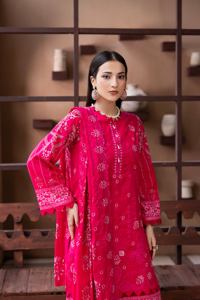 BIN NAEEM Royal Embroidery Vol-03 | 3 Piece Unstitched Cambric Suit