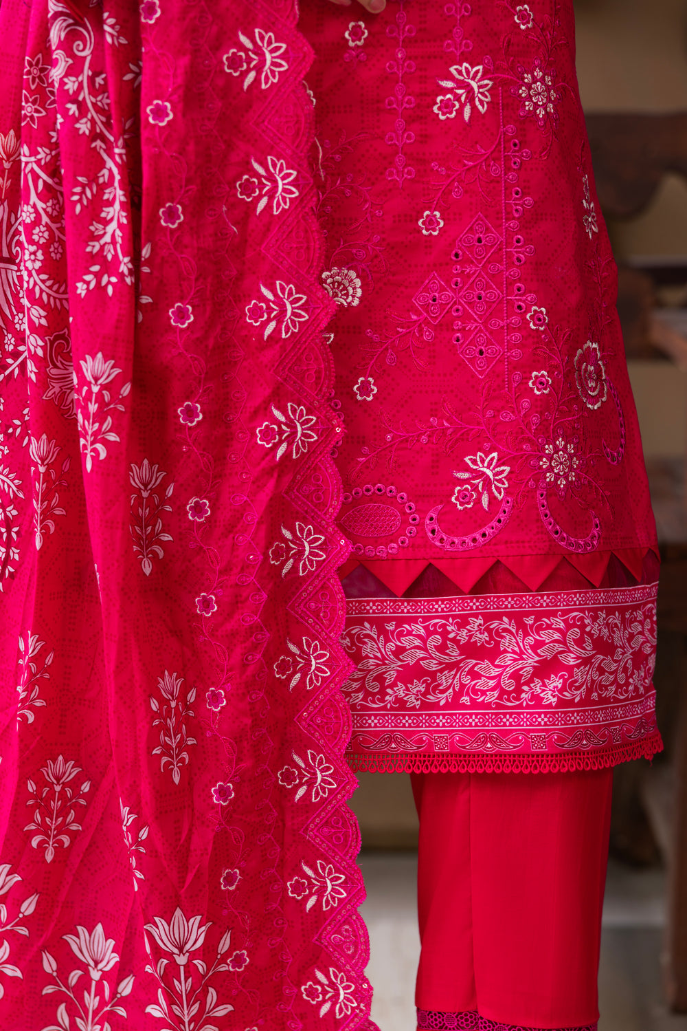 BIN NAEEM Royal Embroidery Vol-03 | 3 Piece Unstitched Cambric Suit