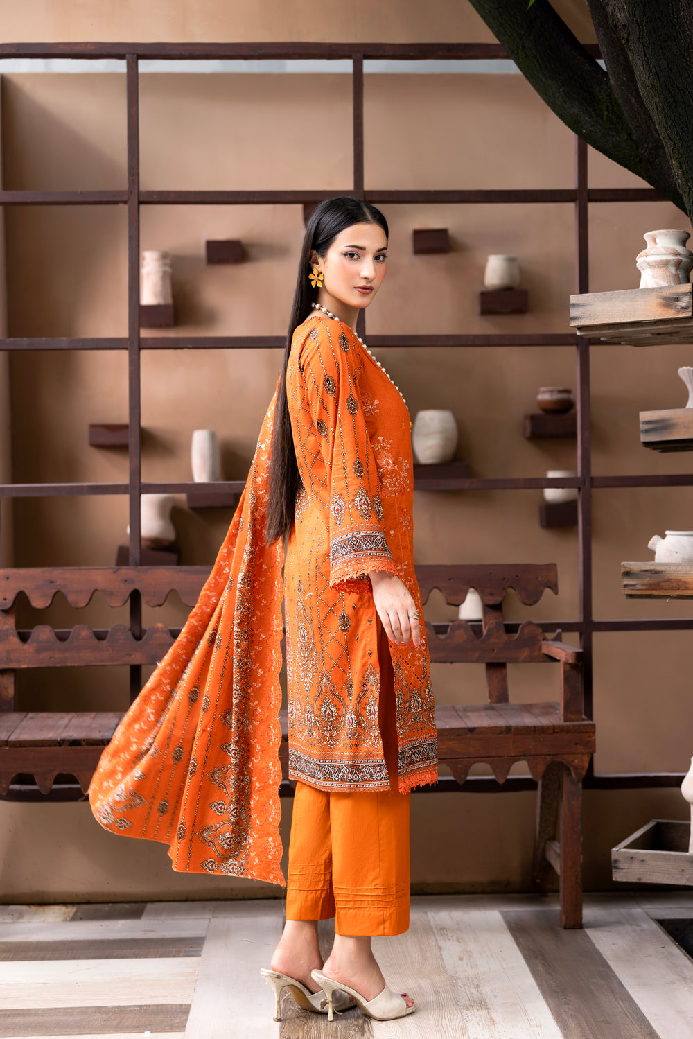 BIN NAEEM Royal Embroidery Vol-03 | 3 Piece Unstitched Cambric Suit