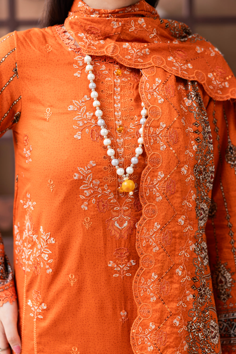 BIN NAEEM Royal Embroidery Vol-03 | 3 Piece Unstitched Cambric Suit