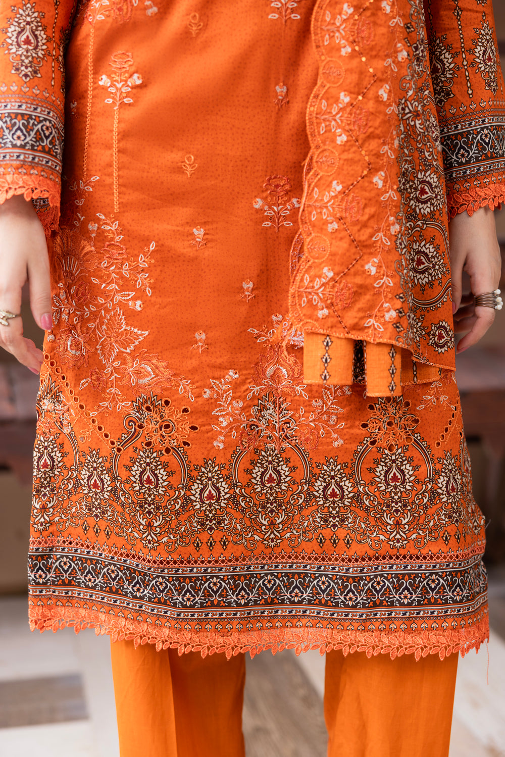 BIN NAEEM Royal Embroidery Vol-03 | 3 Piece Unstitched Cambric Suit
