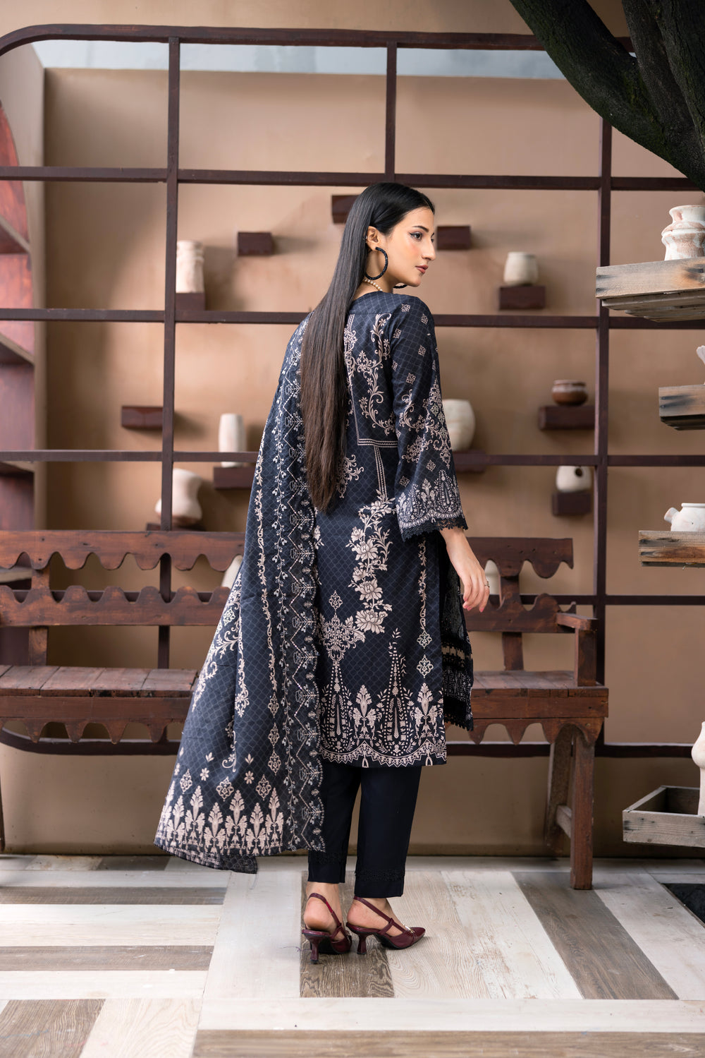 BIN NAEEM Royal Embroidery Vol-03 | 3 Piece Unstitched Cambric Suit