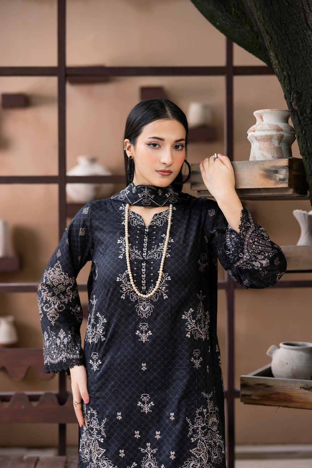 BIN NAEEM Royal Embroidery Vol-03 | 3 Piece Unstitched Cambric Suit