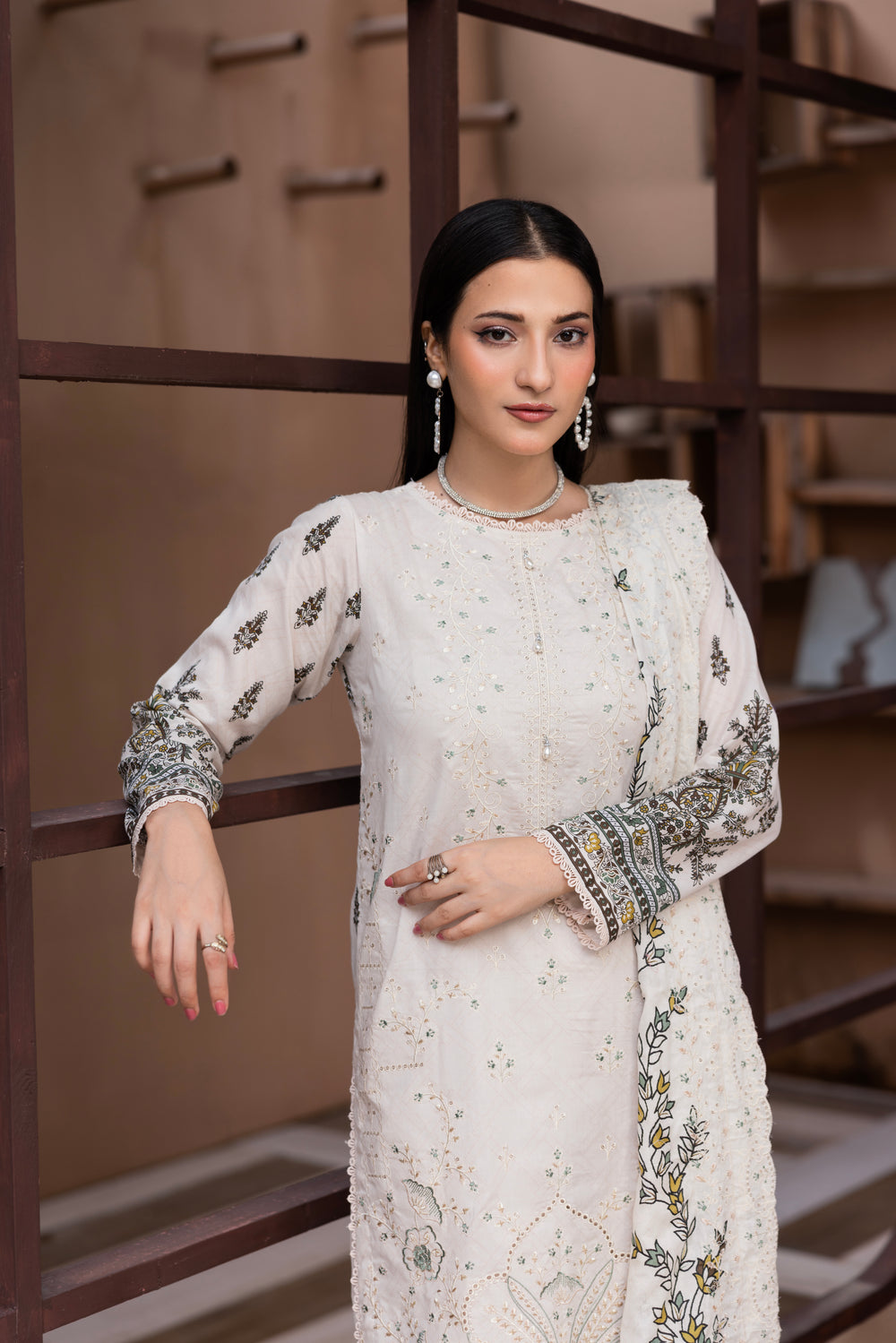 BIN NAEEM Royal Embroidery Vol-03 | 3 Piece Unstitched Cambric Suit