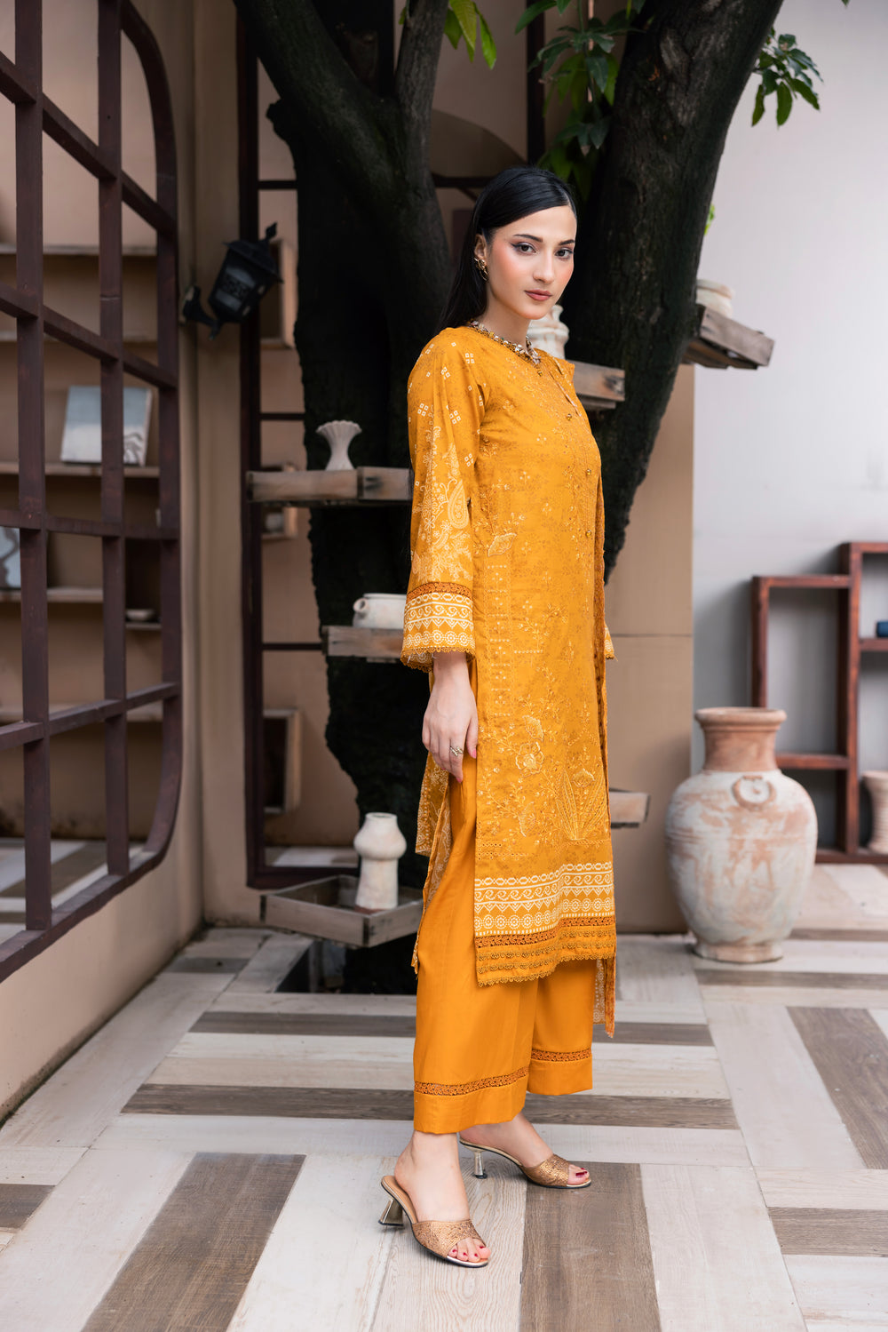 BIN NAEEM Royal Embroidery Vol-03 | 3 Piece Unstitched Cambric Suit