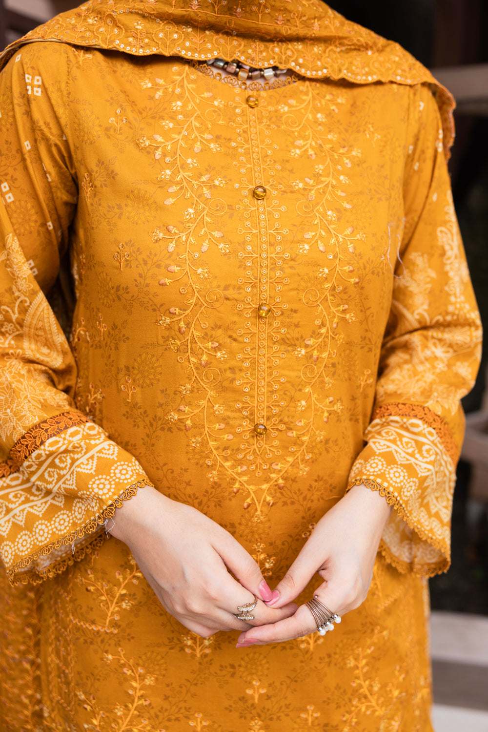 BIN NAEEM Royal Embroidery Vol-03 | 3 Piece Unstitched Cambric Suit