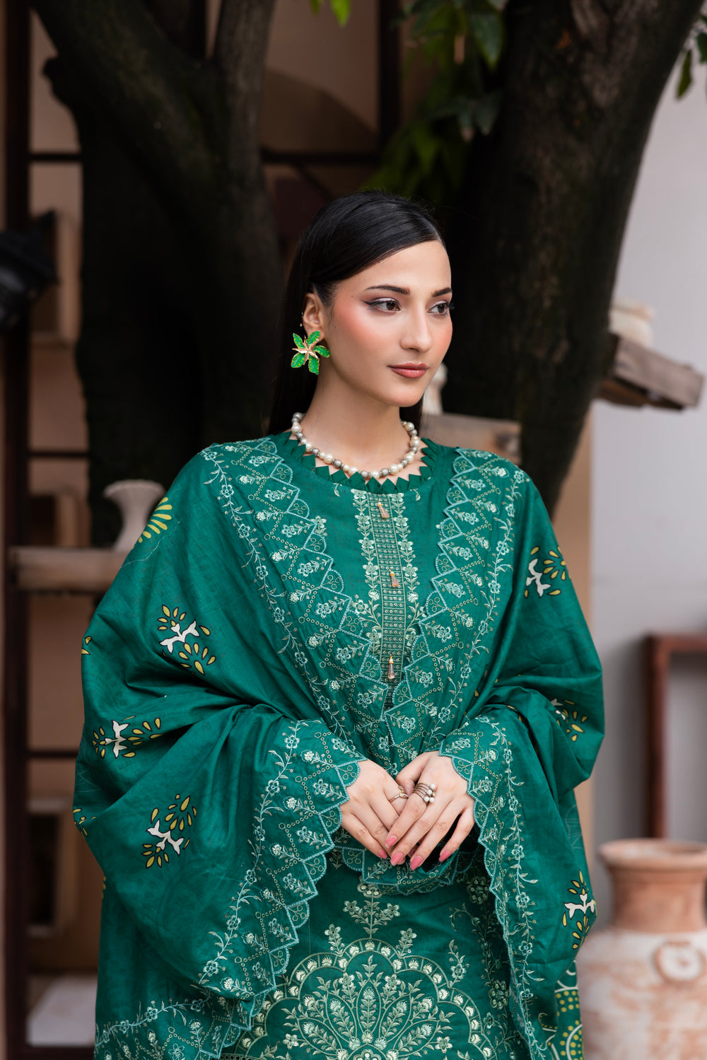 BIN NAEEM Royal Embroidery Vol-03 | 3 Piece Unstitched Cambric Suit