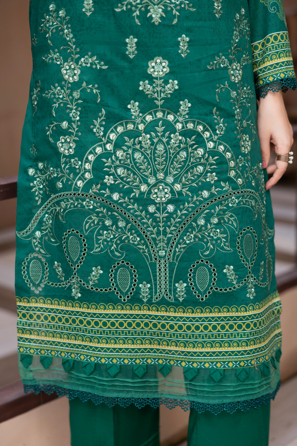BIN NAEEM Royal Embroidery Vol-03 | 3 Piece Unstitched Cambric Suit