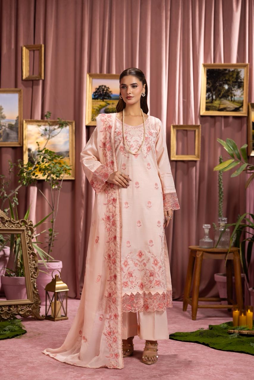3 PIECE - EMBROIDERED LAWN SUIT