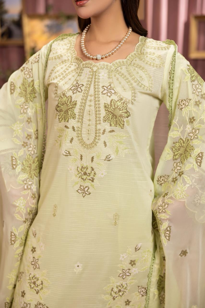 3 PIECE - EMBROIDERED LAWN SUIT